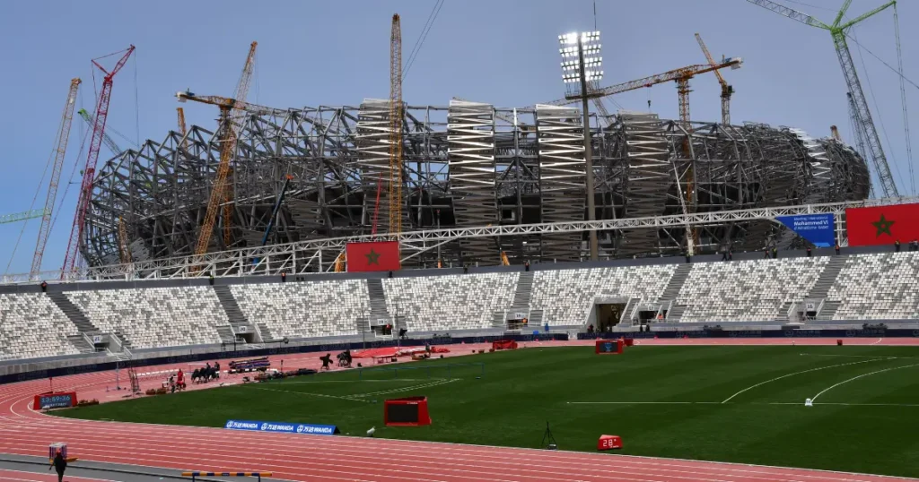 Stadium Moulay Abdellah, home to major sports events and concerts in Rabat, Morocco.