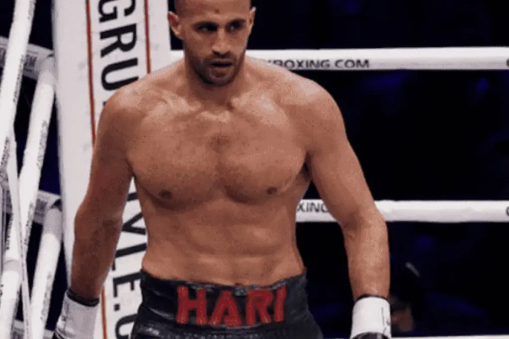 Badr Hari training in the gym before a Glory Kickboxing fight in 2025
