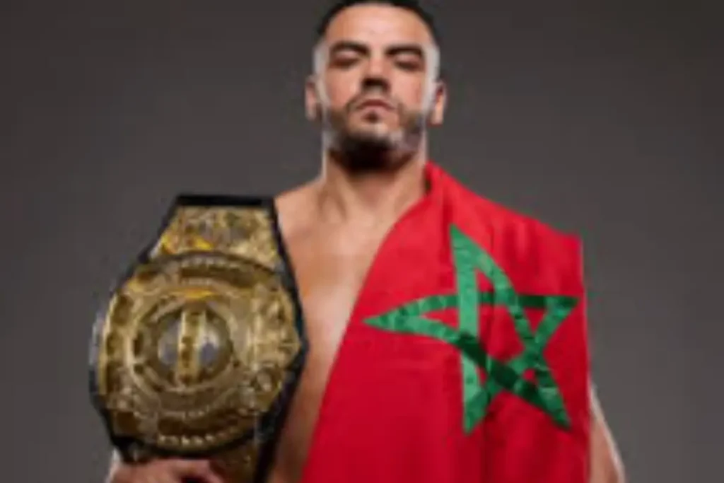 Tarik Khbabez GLORY fight night victory celebration in Rotterdam ring